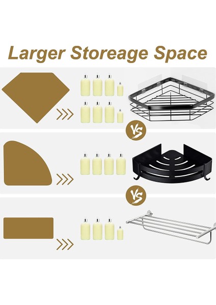 Duş, Delme Yok, 4'lü Paket, Paslanmaz Çelik Duş Sepeti, Sabunluklu Banyo Rafı (Yurt Dışından) modelleri