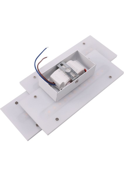 Kare LED Duvar Lambası Yatak Odası Oturma Odası Siyah Duvar Lambası Duvar Lambası 360 Derece Dönebilen 5 W Duvar Lambası Sıcak Beyaz Işık (Yurt Dışından)