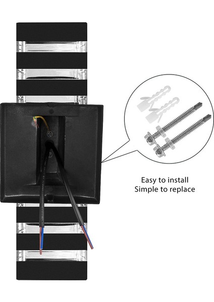 Yuvarlak LED Duvar Lambası E27 Çift Kafa Kapalı Dış Mekan Su Geçirmez Aplik Yukarı Aşağı Sundurma Lambası (Gri) (Yurt Dışından) modelleri