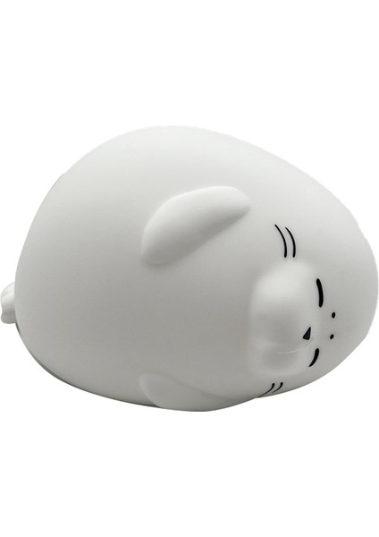 LED Başucu Lambası USB Plug-In Çift Kullanımlı Oturma Odası Yatak Odası Işık Göz Koruması Gece Lambası Silikon Mühür Lamba C (Yurt Dışından)