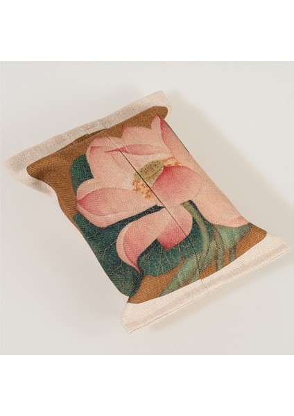 Kutu Mendil Taşınabilir Peçete Kutusu Pamuk Keten Araba Lotus Desen 9.4x6.6in Pembe Yeşil (Yurt Dışından) fiyatları