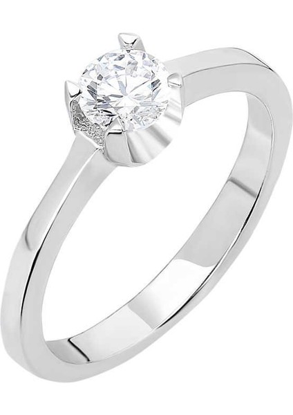 Starlight Diamond Pırlanta Montür "u" Tasarım 925 Ayar Gümüş Bayan Tektaş Yüzük fırsatları