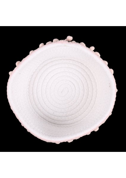 Top Pamuk Halat Dokuma Depolama Sepeti Masaüstü Kozmetik Depolama Sepeti Iskandinav Tarzı Enkaz Saklama Kutusu Pembe (Yurt Dışından) indirimleri