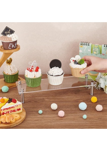 Akrilik Ekran Standı Şeffaf Stand Cupcake Ekran Standı Akrilik Braket Akrilik Yükseltici Vitrin Bebek Modeli Tutucu (Yurt Dışından)