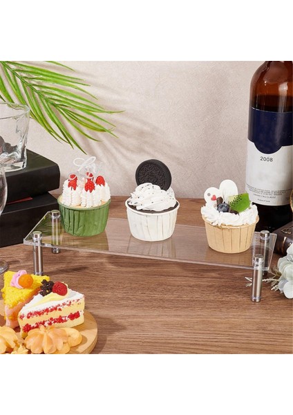 Akrilik Ekran Standı Şeffaf Stand Cupcake Ekran Standı Akrilik Braket Akrilik Yükseltici Vitrin Bebek Modeli Tutucu (Yurt Dışından)