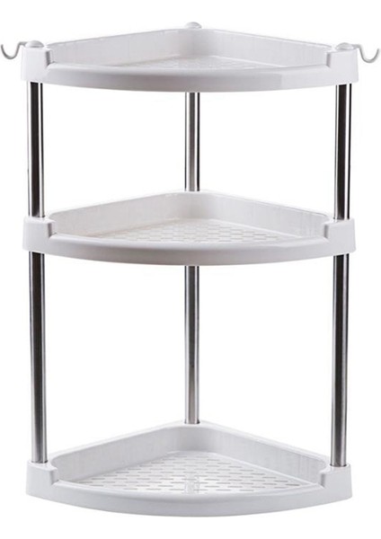 Baharat Rafı Mutfak Köşe Depolama Rafı Baharat Organizatör Çeşni Baharat Rafı Mutfak Üç Kat Gri (Yurt Dışından)