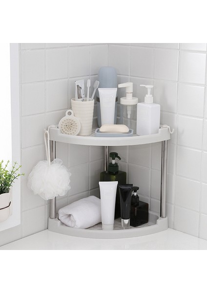 Baharat Rafı Mutfak Köşe Depolama Rafı Baharat Organizatör Çeşni Baharat Rafı Mutfak Üç Kat Gri (Yurt Dışından) fırsatları