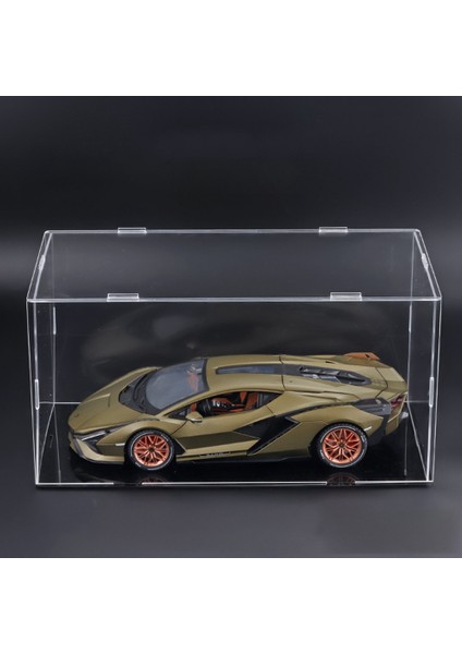 Şeffaf Vitrin 1:18 Die-Cast Model Oyuncak Araba Için Uygun Toz Geçirmez Model Bebek Saklama Kutusu 31X16X15.5 cm (Yurt Dışından)