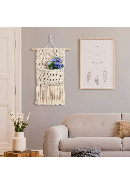 Duvara Monte Dergi Saklama Kutusu, Posta Rafı, Duvara Monte Pamuk Dokuma Asılı Çanta, Goblen Geometrik Dekorasyon (Yurt Dışından) modelleri