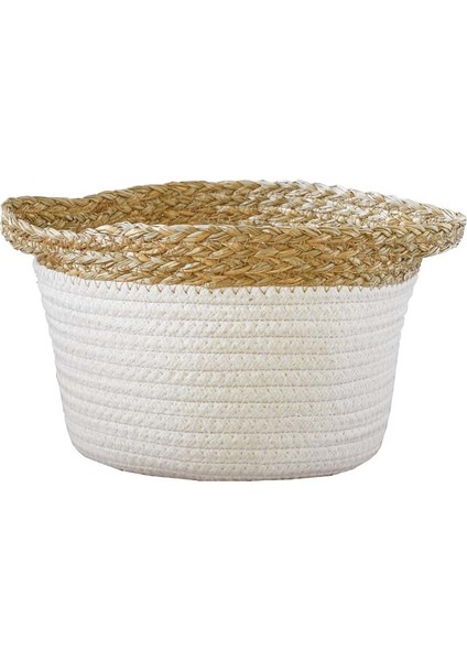 Pamuk Halat Saman Dokuma Depolama Sepeti Başucu Masa Üstü Aperatifler Enkaz Sepeti Masaüstü Çeşitli Eşyalar Pamuk Saklama Kutusu (Yurt Dışından)