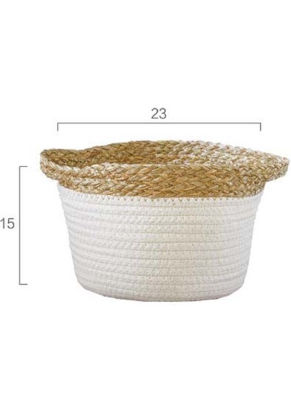 Pamuk Halat Saman Dokuma Depolama Sepeti Başucu Masa Üstü Aperatifler Enkaz Sepeti Masaüstü Çeşitli Eşyalar Pamuk Saklama Kutusu (Yurt Dışından) fiyatları