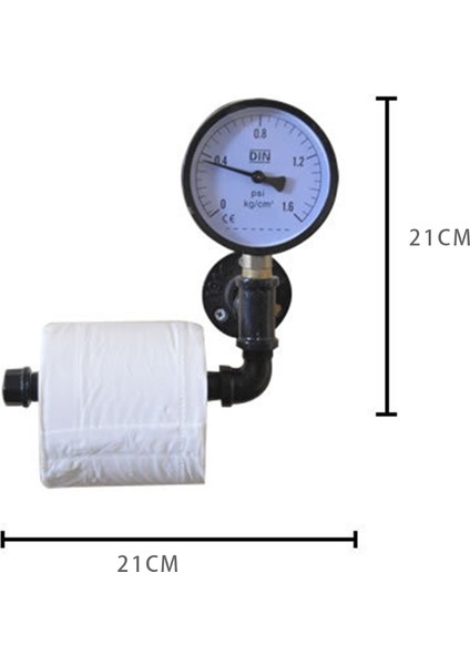 Ferforje Kağıt Havlu Askısı Su Borusu Katı Ahşap Kağıt Havlu Askısı Raf Banyo Rafı Rulo Kağit Kutu (Yurt Dışından) fiyatları