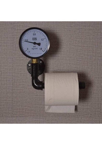 Ferforje Kağıt Havlu Askısı Su Borusu Katı Ahşap Kağıt Havlu Askısı Raf Banyo Rafı Rulo Kağit Kutu (Yurt Dışından) modelleri