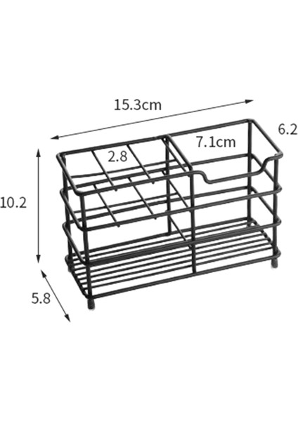Banyo Için Diş Fırçası Diş Macunu Tutucu, Paslanmaz Çelik Banyo Yuvası Siyah Diş Fırçası Tutucu (Yurt Dışından) modelleri