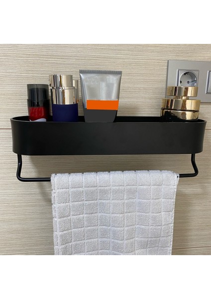 Uzay Alüminyum Siyah Banyo Rafları Mutfak Duvar Rafı Duş Depolama Rafı Havlu Bar Banyo Aksesuarları (Yurt Dışından) modelleri