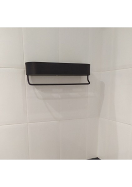 Uzay Alüminyum Siyah Banyo Rafları Mutfak Duvar Rafı Duş Depolama Rafı Havlu Bar Banyo Aksesuarları (Yurt Dışından) fırsatları