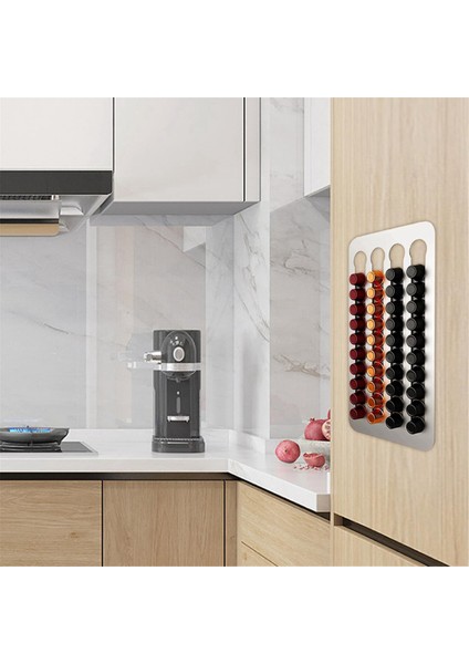 Kahve Kapsül Tutucu, Paslanmaz Çelik Kahve Kapsül Tutucu Çift Taraflı Yapışkanlı 40 Kahve Kapsül Organizatör Tutar (Yurt Dışından) fırsatları