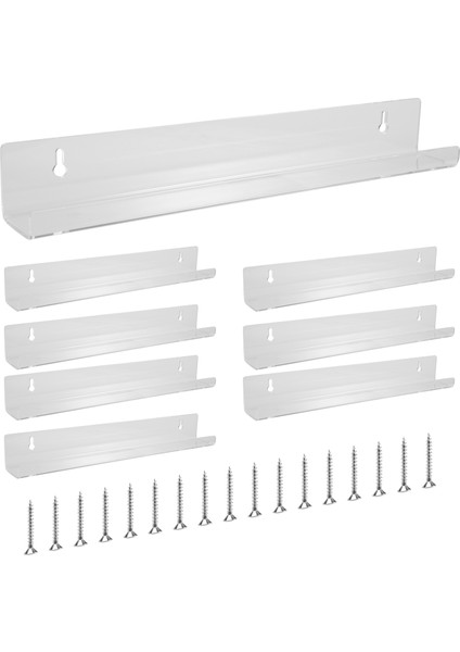 Plak Tutucu Duvara Montaj, 8 Paket Vinil Kayıt Raf Depolama Akrilik Albüm Standı Günlük Lp Dinlemenizi/kitabınızı Gösterin (Yurt Dışından)