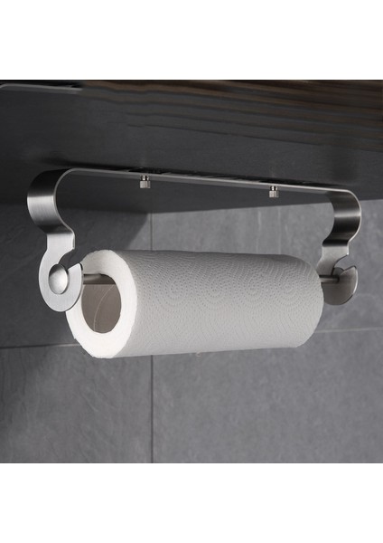 Ev Mutfak ve Banyo Için Dolap Altında Yapışkanlı Kağıt Havluluk Fırçalanmış Kolay Yırtılabilir Çıkarılabilir Paslanmaz Çelik Duvara Monte ve Sondaj Yok - Gümüş (Yurt Dışından) fırsatları