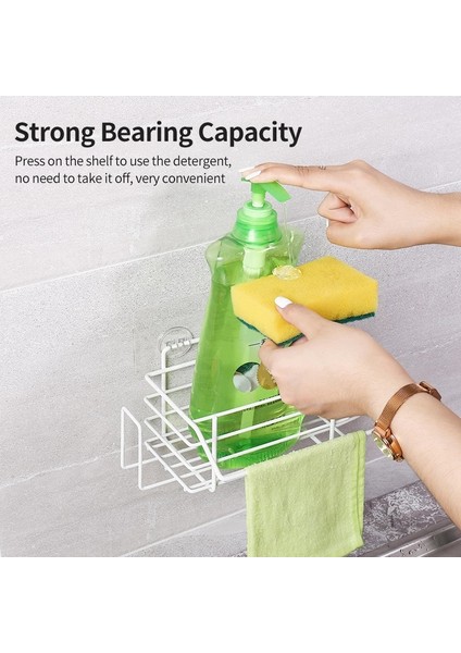 Mutfak Lavabo Organizatör Sünger Tutucu Damlalıklı Sepet Depolama Kurutma Rafı Baharat Organizasyon Şişe Rafı Bez Askı-B (Yurt Dışından) fırsatları