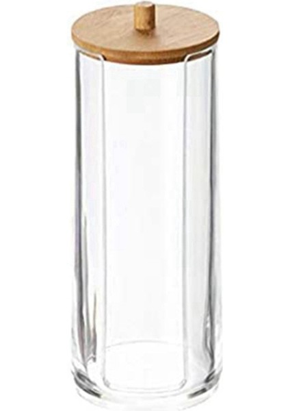 2 Adet Bambu Kapak Pamuklu Çubuk Saklama Kutusu Pamuk Kutusu Şeffaf Depolama Tankı Akrilik Toz Geçirmez Kutu (Yurt Dışından) fiyatları