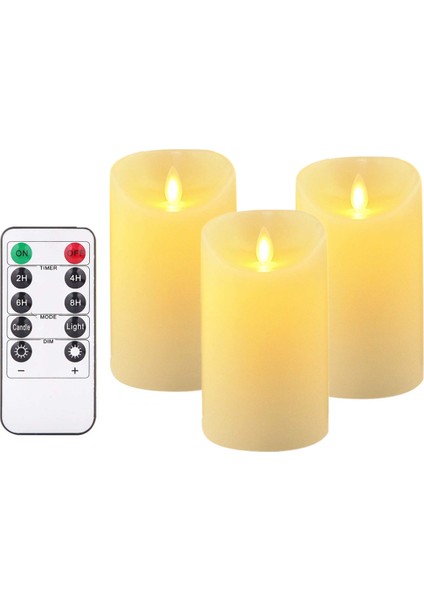 3 Adet 10 cm Alevsiz LED Çay Mum Işığı, Parlak Sıcak Beyaz Mum ve Ev Düğün Dekorasyon Için Dalga Açık (Yurt Dışından)