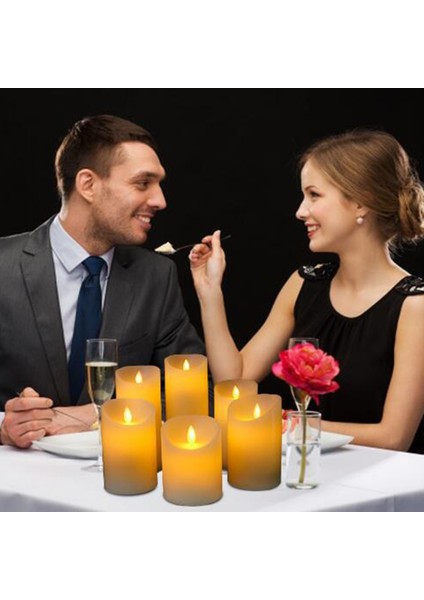 3 Adet 10 cm Alevsiz LED Çay Mum Işığı, Parlak Sıcak Beyaz Mum ve Ev Düğün Dekorasyon Için Dalga Açık (Yurt Dışından)