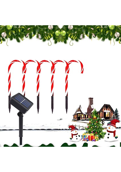 Dört Güneş Lolipop Işıkları Için Bir Açık Su Geçirmez LED Noel Şeker Işıkları Tatil Dekorasyon Çim Işıkları (Yurt Dışından) fırsatları