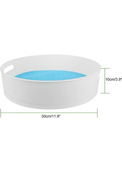 2 Paket Plastik Tembel Mutfak Düzenleyici Saplı, 12 Inç Döner Tabla Dolabı Gıda Saklama Kutusu, Döner Tabla Depolama (Yurt Dışından)