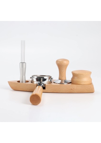 Kahve Tozu Koltuk Katı Ahşap Tekne Kolu Destek Rafı Toz Basın Tabanı 51/53MM Kahve Aksesuarları Kayın (Yurt Dışından) fırsatları