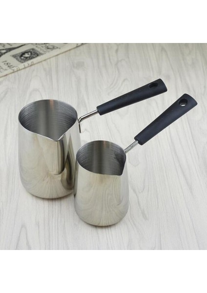 Uzun Saplı Balmumu Eritme Potası Mum Sabun Eritir Pot Kokulu Balmumu Erir Metal Kahve Sürahi Latte Süt Köpürtme Sürahisi, 350 ml (Yurt Dışından)