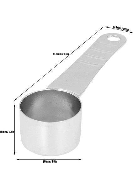 Adet Paslanmaz Çelik Kahve Kaşıkları, Sağlam Dayanıklı Süt Tozu Ölçüm Kaşıkları Ergonomik Saplı, Mutfak Eşyaları (Yurt Dışından) fiyatları