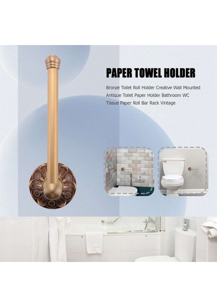 Bronz Tutucu Duvara Monte Antika Tuvalet Kağıdı Tutucu Banyo Wc Doku Kağıt Rulo Bar Rafı (Yurt Dışından) modelleri