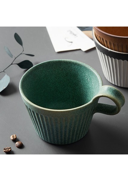 Stoneware Kahve Fincanı El Yapımı Japon Retro Kahve Fincanı Seramik Kahvaltı Fincan Cappuccino Fincan Arkadaşlar Için (Sarı) (Yurt Dışından) modelleri