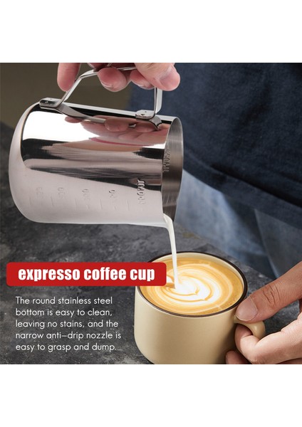 Latte Sanat Kalemli Süt Köpürtme Sürahi Fincan Süt Sürahi Fincan Süt Köpürtücü, Cappuccino, Latte, Vb Için Süt Köpürtme Sürahisi (Yurt Dışından) indirimleri