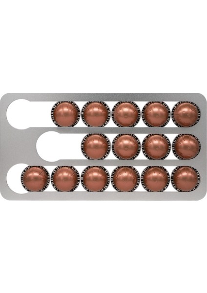 Vertuoline Kahve Kapsülü Pod Tutucu Için Duvara Monte Kahve Kapsülü Tutucu Alüminyum Braket Tutucu, Gümüş (Yurt Dışından) fırsatları