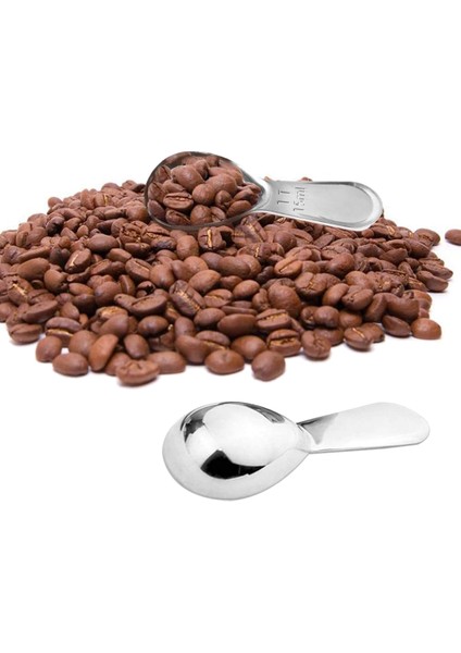 Adet Kahve Kaşığı, Paslanmaz Çelik Kısa Saplı Ölçüm Kaşığı 2 In 1 Uzun Saplı Kaşık Klipsi Kahve Çay Şeker (Yurt Dışından) indirimleri
