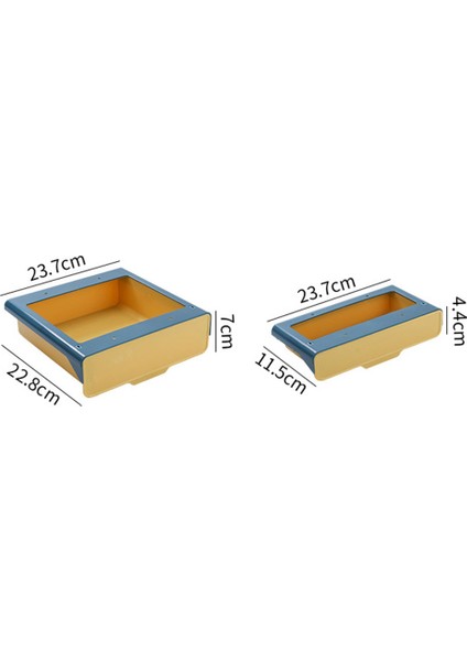 Çekmece Altında Kutu Masa Altında Mutfak Depolama Tutucu Masa Düzenleyici Not Kalem Kırtasiye Malzemesi Saklama Kutusu Kasa Mavi (Yurt Dışından)