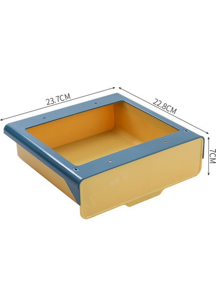 Çekmece Altında Kutu Masa Altında Mutfak Depolama Tutucu Masa Düzenleyici Not Kalem Kırtasiye Malzemesi Saklama Kutusu Kasa Mavi (Yurt Dışından)