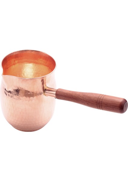 450ML Saf Bakır El Yapımı Kahve Çay Seti Türk Yunan Arapça Cezve Ahşap Saplı Kahve Makinesi Barista Için (Yurt Dışından)