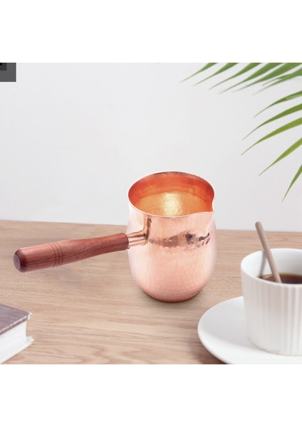 450ML Saf Bakır El Yapımı Kahve Çay Seti Türk Yunan Arapça Cezve Ahşap Saplı Kahve Makinesi Barista Için (Yurt Dışından) fiyatları