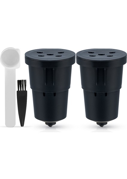 Gıda Sınıfı Pp Kahve Filtresi K Fincan B45 Kahve Makinesi Doldurulabilir Filtre, Siyah 2 Adet (Yurt Dışından)