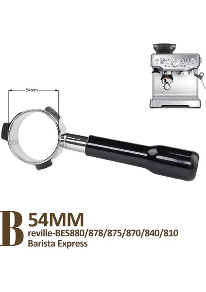 Barista Express, BES870XL, BES870BSXL, BES878BSS Için Espresso Dozajlama Hunisi ile 54MM Dipsiz Portafiltre (Yurt Dışından) fiyatları