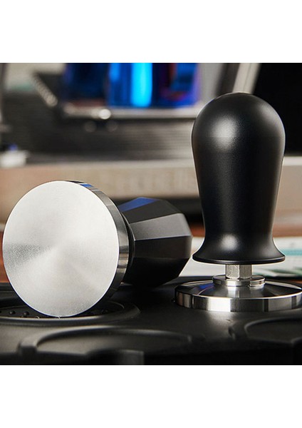 53MM Espresso Kahve Sabotaj Paslanmaz Çelik Düz Taban Kahve Tozu Pres Çekiç Sabit Yay Basıncı ile A (Yurt Dışından)