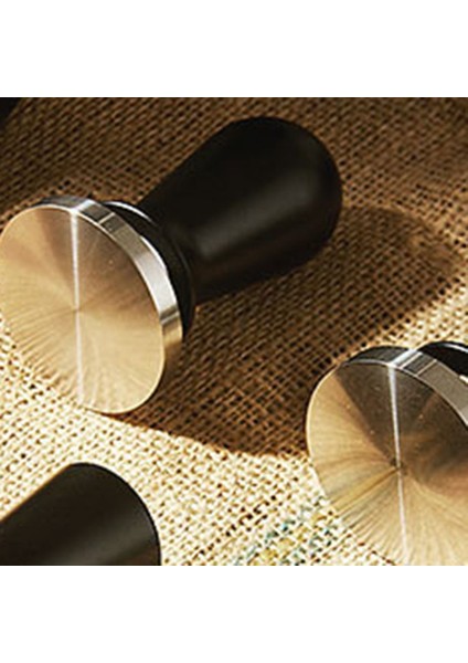 53MM Espresso Kahve Sabotaj Paslanmaz Çelik Düz Taban Kahve Tozu Pres Çekiç Sabit Yay Basıncı ile A (Yurt Dışından)