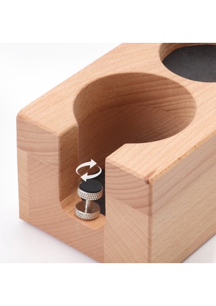 Kahve Sabotaj Tutucu Filtre Standı Ahşap Espresso Dağıtıcı Mat Raf Kahve Makinesi Aracı Aksesuarları 51/54MM (Yurt Dışından)