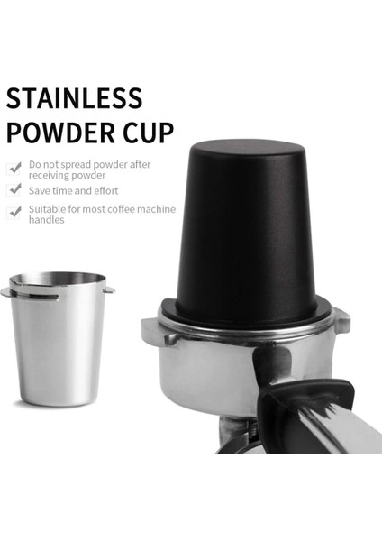 Kahve Dozaj Bardağı, Paslanmaz Çelik Dozaj Bardağı Toz Besleyici Bardak Parçası Espresso Kahve Makinesi Aksesuarları (Gümüş) (Yurt Dışından) fırsatları