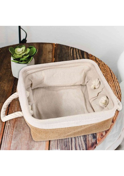 Iskandinav Tarzı Eva Saklama Kutusu Kalınlaşma Japonya ve Güney Kore Basit Yama Maddeleri Pamuk Masa Üstü Saklama Kutusu (S) (Yurt Dışından) modelleri