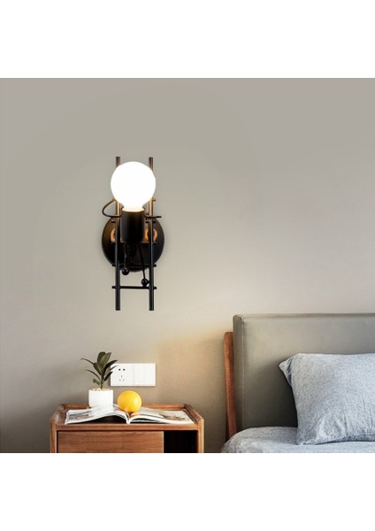 Dekoratif LED Duvar Lambası Aydınlatma Iskandinav Cam Top Avize Banyo Aynası Işık Altın Modern Yuvarlak Duvar Lambası Sıcak Beyaz Işık (Yurt Dışından) fırsatları