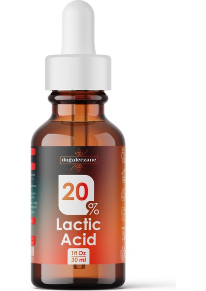 Doğal Eczane Sivilce Çukurları Laktik Asit 20 | Lactic Acid Peeling 30 Ml